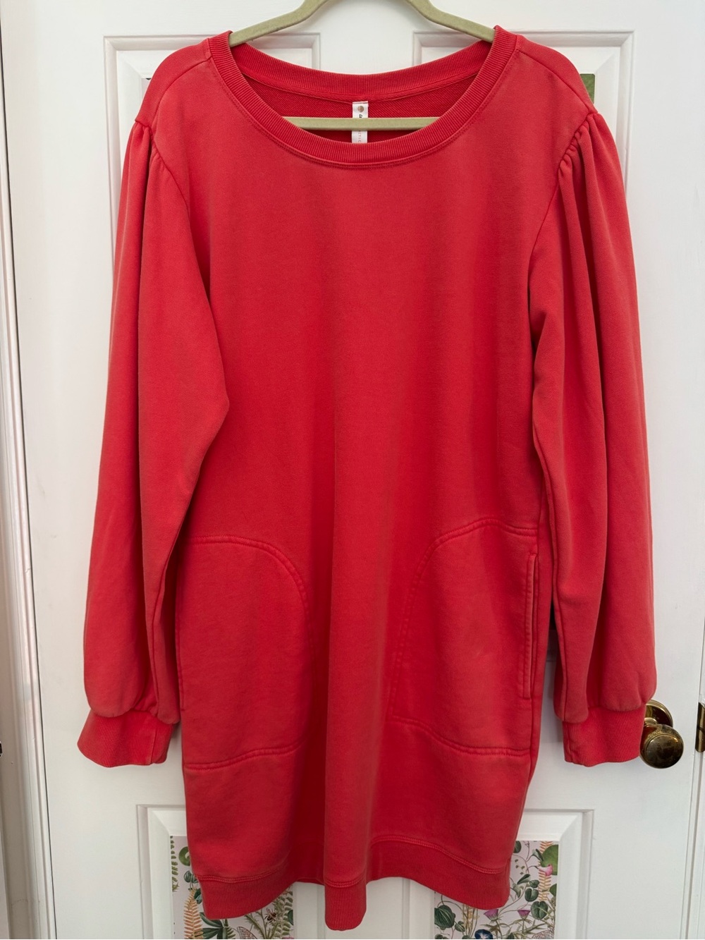 Daily Practice by Anthropologie Sweatshirt Dress, coral, XL